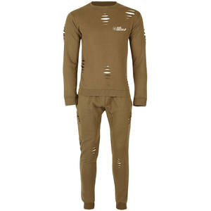 Survêtement décontracté d'hiver pour homme, design personnalisé, uni, effet usé, 100% coton, respirant, léger, matériau durable, vente en gros - Product Image 1