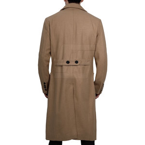 Gabardina elegante para hombre Chaqueta larga elegante con cintura con cinturón Diseño moderno para ropa de otoño y primavera - Product Image 3