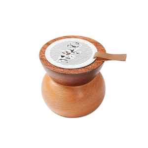 Brûleur d'encens en bois d'acacia Bakhoor Style arabe Décoration islamique écologique Cadeau de Ramadan Eid - Product Image 6