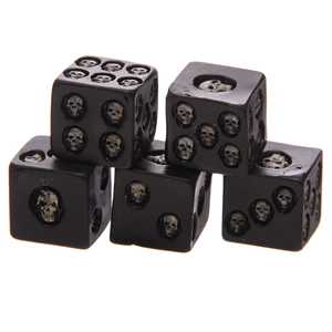 Juego de Dados Metálicos con Forma de Calavera, 5 Piezas, Poliédricos, Huecos, de Resina y Plástico Suave, con Logotipo Personalizado, 16mm, para Juegos de DND, Juegos de Mesa y Juegos de Azar - Product Image 4