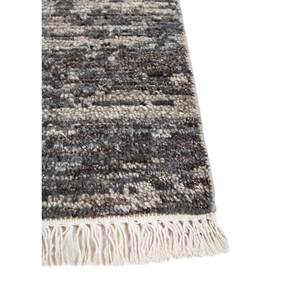 Tapis en laine afghane noué à la main gris noir, coton biologique, abstrait, pour salon, couloir, forme rectangulaire - Product Image 4