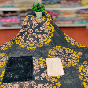 Une Héritage d'Élégance Traditionnelle pour la Robe en Jacquard Dirac Unie avec un Motif Floral Abstrait, Vêtement pour Événements Spéciaux - Product Image 1