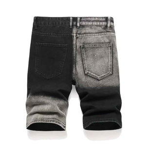 Pantalones Cortos Vaqueros para Hombre, Estilo Casual, Diseño Personalizado 2026, Color Sólido, Bloques de Color, Rotos, Venta al Por Mayor - Product Image 5