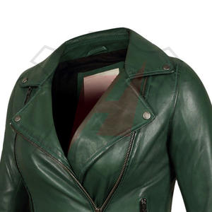 Chaqueta de Cuero Genuino para Mujer, Diseño y Color Personalizables, Chaquetas de Cuero para Mujer Adulta - Product Image 2