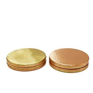 Posavasos de cobre hecho a mano, diseño martillado hecho de cobre puro con mesa decorativa de forma redonda, venta directa de fábrica - Product Image 2