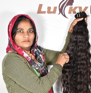 Prix de gros d'usine Temple sud de l'Inde paquets de cheveux bruts Remy extensions naturelles non transformées droite vague profonde - Product Image 3