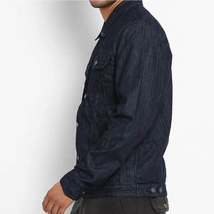 Veste en jean pour hommes en gros, style décontracté, streetwear, impression de logo personnalisée disponible, veste d'hiver OEM - Product Image 2