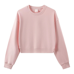 สเวตเชิ้ตคอกลมคอกลมสำหรับผู้ชายเสื้อสเวตเตอร์คอกลมผ้าคอตตอนโอเวอร์ไซส์330GSM ปักโลโก้ได้ตามต้องการ - Product Image 3