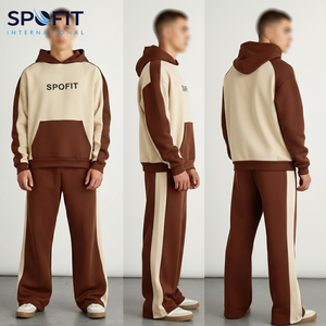 Ventes en gros de survêtements pour hommes de haute qualité, logo personnalisé OEM, survêtement imprimé, 100% coton, respirant, léger, sweat-shirt - Product Image 2