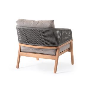 The Venita set is crafted from highquality solid teak and features woven rope detailing and water resistant cushions for <b>outdoor</b> - Product Image 5
