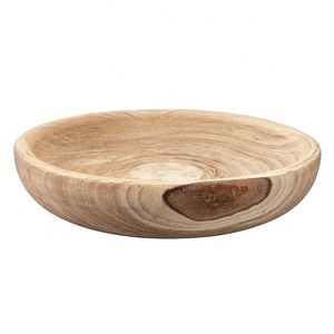Fabricante de ensaladera de madera Excelente calidad Tazón de servicio de diseñador hecho a mano Tazón de madera clásico con estilo Nueva llegada - Product Image 1