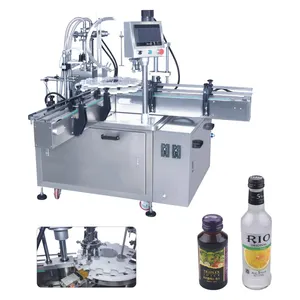 Hotsale SRL-T601 fully automatic liquid filling capping labeling machine for bottles and jars