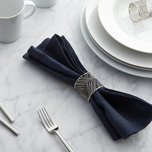 แหวนผ้าเช็ดปากสีเงินทำด้วยมือมีการออกแบบที่เป็นเอกลักษณ์สำหรับงานแต่งงานโรงแรมปาร์ตี้ตกแต่งโต๊ะแหวนชุบโลหะเงา - Product Image 1