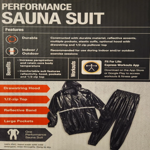 Ensemble d'entraînement unisexe motif solide 100% PVC noir sauna costumes rétention de chaleur vêtements de sport et de fitness - Product Image 5