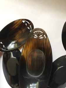 Cucharas de cubiertos de cuerno de buey Natural 100% hechas a mano, Color negro para uso doméstico, alimentos y bebidas, promoción de regalo de Navidad - Product Image 2