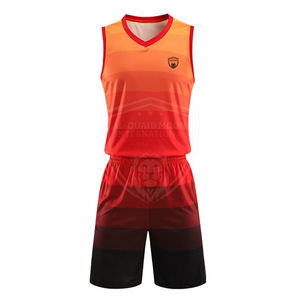 Venta al por mayor uniforme de baloncesto con diseño de logotipo personalizado transpirable de talla grande de verano - Product Image 1