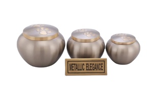 Urne pour animaux de compagnie cendres empreinte de patte urnes pour animaux taille métal personnalisé en gros fournitures funéraires urne décorative pour animaux de compagnie - Product Image 3