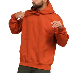 Sweats à capuche pour hommes avec impression personnalisée de haute qualité Sweat à capuche unisexe avec logo personnalisé Sweats à capuche en coton mélangé uni pour hommes - Product Image 1