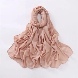 2025 Women's Rhinestone <b>Chiffon</b> Hijab Veil Long <b>Scarf</b> with Necklace Chain Sunscreen Headscarf for Ramadan Outdoor Windproof Wrap - Product Image 6