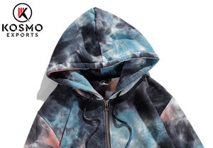 Sudaderas personalizadas Tie Dye para hombres, sudaderas con capucha de manga larga de talla grande, forro polar de algodón 100%, temporada de primavera, logotipo personalizable - Product Image 5