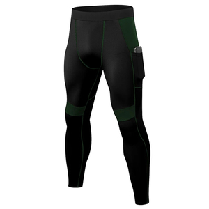 Comfortable And Breathable Men Compression Pants With Side Phone <b>Pocket</b> Men <b>Leggings</b> For Sports And Workout - Product Image 2