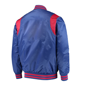 Wholesale Unisex Premium Quality Winter <b>Varsity</b> Satin <b>Bomber</b> <b>Jackets</b> Windproof Eco-Friendly Custom Logo Durable Button Closure - Product Image 3