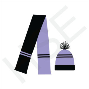 Soft Warm Multicolor Beanie Hat with Matching Winter Scarf - Product Image 1