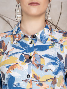 Ensemble en viscose rayonne 100 % imprimé floral à manches longues pour femme, tenue quotidienne modeste, lavable, meilleur prix, directement de l'usine - Product Image 4