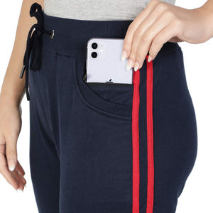 Pantalones de chándal de forro polar de cintura media para mujer, con logotipo personalizado, corte regular, para entrenamiento, frente liso, sostenibles, de invierno, lavados, al por mayor - Product Image 3