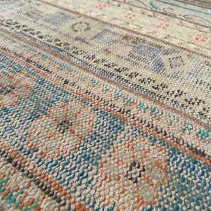 2.7x9.8 ft Turkish Rug, Vintage Rug, <b>Brown</b> Animal Print <b>Wool</b> Rug - Product Image 5