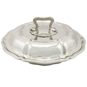 Plat de service décoratif en aluminium fait main, écologique, pour buffet, finition brillante, design moderne, compatible lave-vaisselle, logo personnalisé - Product Image 4