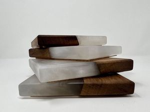 Posavasos de mármol de diseño atractivo Posavasos de piedra de mármol natural cuadrado Esteras y almohadillas Mesa de centro para exportación a precio económico - Product Image 2