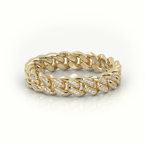 Anillo de Compromiso Cubano con Diamante Cultivado en Laboratorio con Certificación IGI, 1ct 2ct 3ct VVS, Oro Puro de 14K, Anillo de Diamante Redondo de Laboratorio - Product Image 2