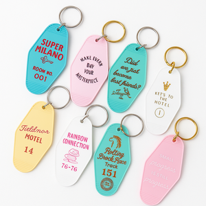 Wholesale Vintage Motel Keychain Manufacturer Custom Acrylic Style for Hotel Room Keys/ Resorts/ and Gift Shops - Product Image 4