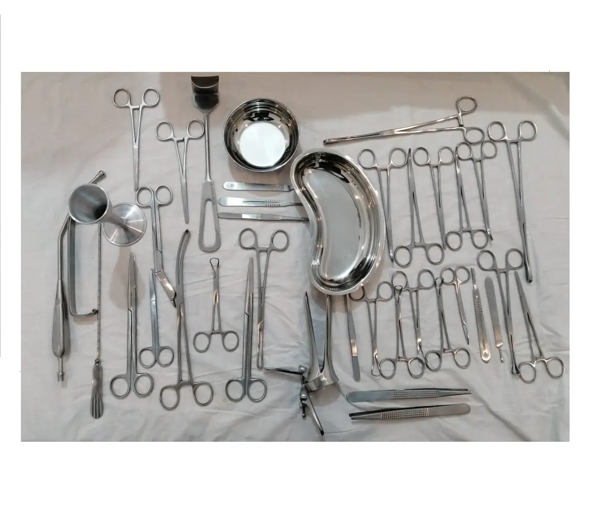 Набор хирургических инструментов для сечения цезареза