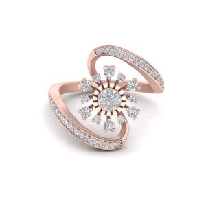 แหวนรูปดอกไม้ชุบทอง 18K ประดับเพชรโมอิสซาไนต์ เงินแท้ 925 สำหรับผู้หญิง หรูหรา เหมาะสำหรับงานหมั้น งานเลี้ยง ของขวัญ งานแต่งงาน รับรองโดย IGI - Product Image 5