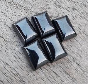 Grado superior 100% hematita natural forma rectangular cabujón parte posterior plana calibrado 3A + Fabricación de joyas de calidad piedras preciosas genuinas OEM - Product Image 3