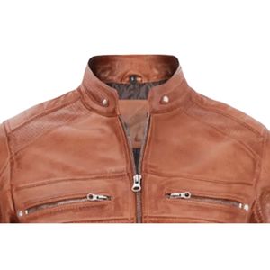 Chaqueta de Motocicleta de Piel de Oveja Genuina Hecha a Medida de Primera Calidad para Mujer, Moda al por Mayor, Alta Calidad, Resistente al Viento y Ecológica - Product Image 5