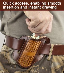 Premium Custom Handmade Leather <b>Knife</b> <b>Sheath</b> Carbon Steel Waterproof Durable Industrial Grade Horizontal Belt Carry OEM - Product Image 4