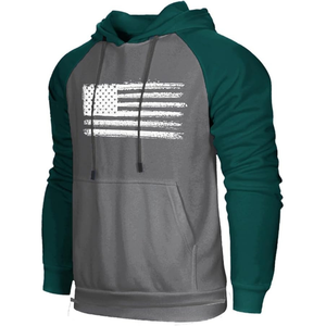 Hoodie d'hiver personnalisé brodé, écologique, en coton, patchwork, coupe classique, longueur standard, pour homme, marque privée, OEM, ODM, usine - Product Image 4