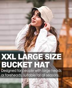 Extra <b>Large</b> Unisex Reversible Cotton <b>Bucket</b> <b>Hat</b> Designer's Silk Summer Sun Fishing <b>Hat</b> Knitted Pattern High Quality Satin Custom - Product Image 4