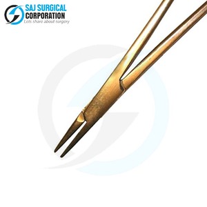 Disponible en acier inoxydable extra-fort résistant de porte-aiguille de TC de couleur de cuivre pour les tissus épais et l'usage chirurgical vétérinaire - Product Image 2