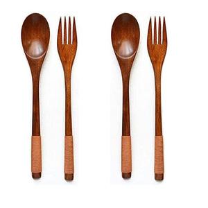 Juegos de cubiertos de madera reutilizables de viaje biodegradables compostables, cuchara a granel, cuchillo, tenedor, abedul, 160Mm, Kit de cubiertos de madera desechables - Product Image 6