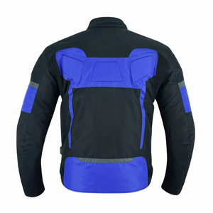Nouvelle veste de moto en textile de protection blindé CE pour hommes, noire, bleue, coupe-vent et imperméable avec caractéristiques thermiques - Product Image 2