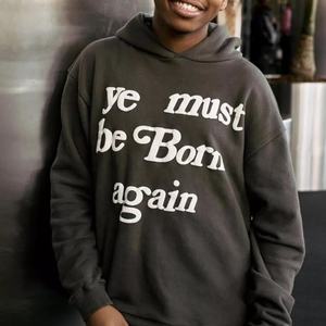 Puff Printing Hoodie Set Logo Man Plain Pullover Cotton <b>String</b> Oversized Hoodies Custom Heavyweight Blank Hoody - Product Image 1