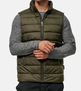 Chaleco de Trabajo para Hombre Talla Grande, Impermeable, Transpirable, Ecológico, de Lona de Algodón, con Mangas Acolchadas y Múltiples Bolsillos, Chaqueta de Abrigo - Product Image 2