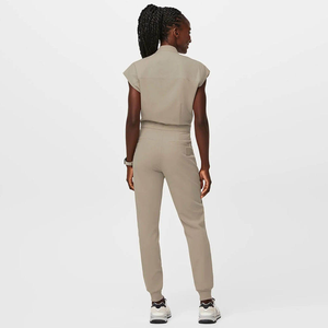 ชุดเครื่องแบบสครับตลอดทั้งวันมีดีไซน์แขนสั้นผ่อนคลายและคอตั้งพับได้เพื่อการใช้งานที่ยาวนาน - Product Image 3