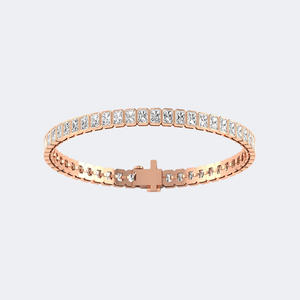 Bracelet tennis serti de pierres taille radiant 8.00 CTW - Product Image 3