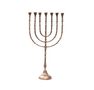 Irrompible 7 rama Menorah candelabro titular Shabat artesanía forma personalizada alto estándar hogar regalo uso hecho a mano israelí - Product Image 3
