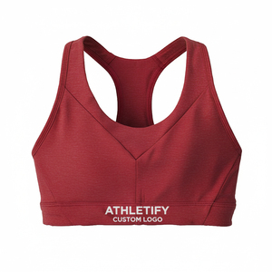 สปอร์ตบราสีพื้นสำหรับผู้หญิง รองรับแรงกระแทกสูง สวมใส่สบาย เหมาะสำหรับโยคะ วิ่ง ออกกำลังกาย และฟิตเนส ชุดออกกำลังกายที่ทันสมัย - Product Image 1